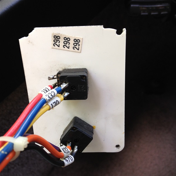 Back of Dimmer Controls panel